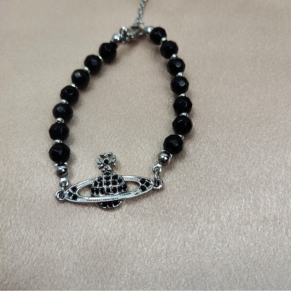 Vivienne Westwood Black Crystal Bracelet